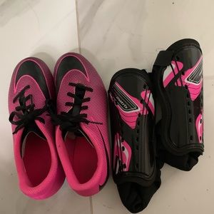 Nike Soccer Cleats and Shin Guards
